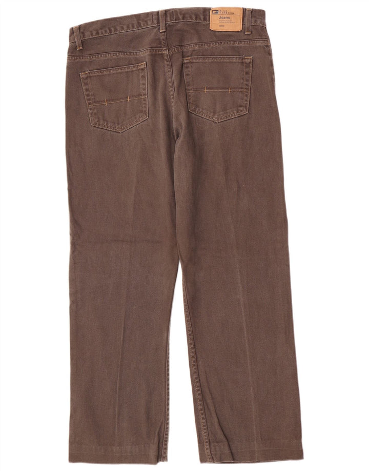 Мужские прямые джинсы Marks & Spencer Blue Harbour W36 L28 коричневые, хлопок