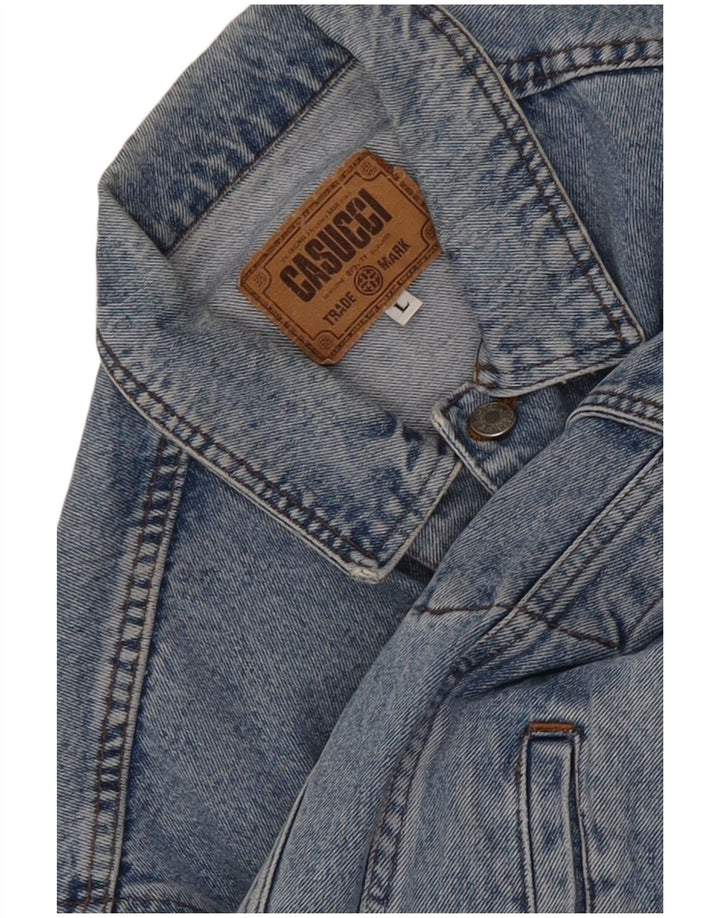 Мужская джинсовая куртка Casucci UK 40, большая синяя