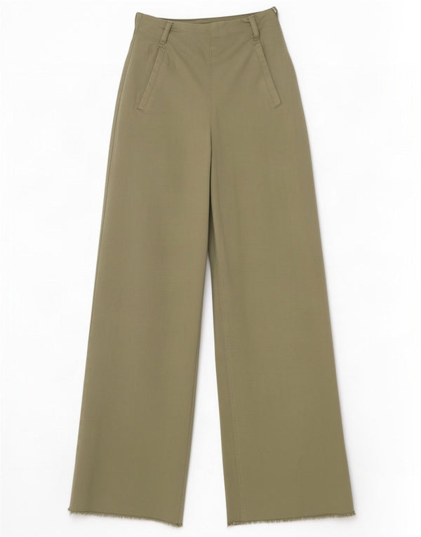 Женские повседневные широкие брюки Zara EU 34 2XS W24 L28 хаки