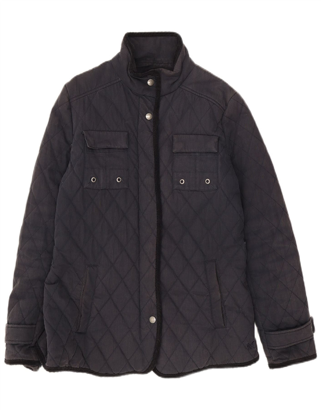 Женская стеганая куртка Crew Clothing UK 12, средний темно-синий хлопок