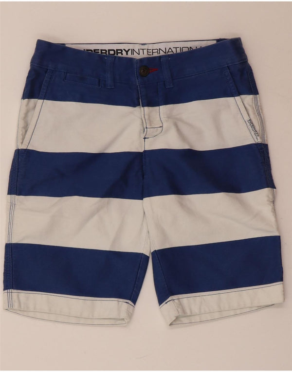 SUPERDRY Мужские шорты чинос XS W28 Темно-синие в полоску