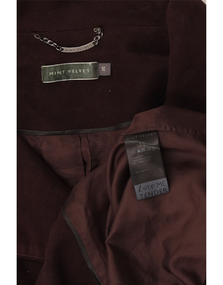 Женское полупальто MINT VELVET UK 10, маленький коричневый хлопок