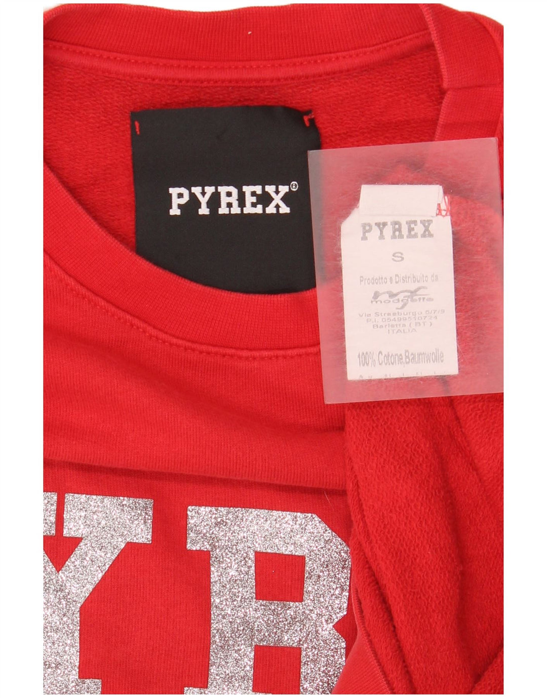 Женский свитер большого размера с рисунком Pyrex, маленький красный хлопковый джемпер, Великобритания, 10 шт.