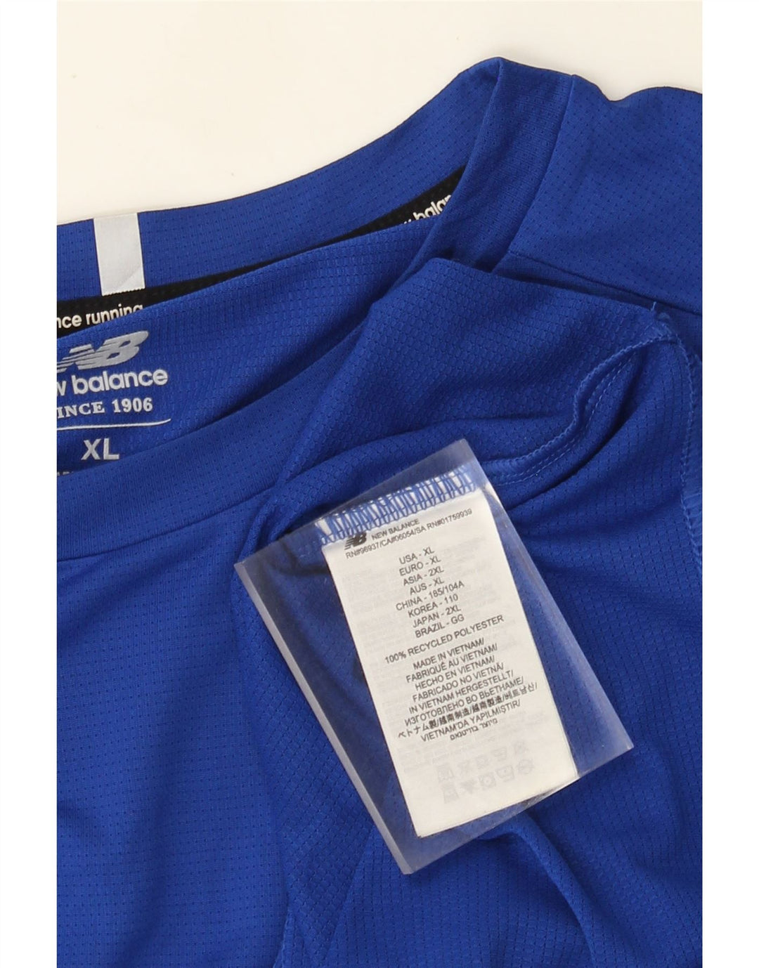 Мужская футболка NEW BALANCE Top XL, синяя, полиэстер