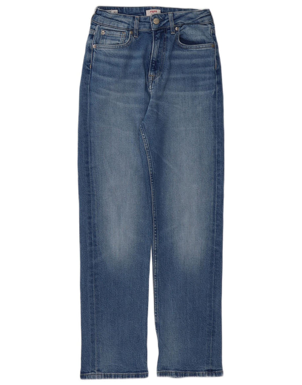 PEPE JEANS Женские прямые джинсы W25 L28 Синий хлопок