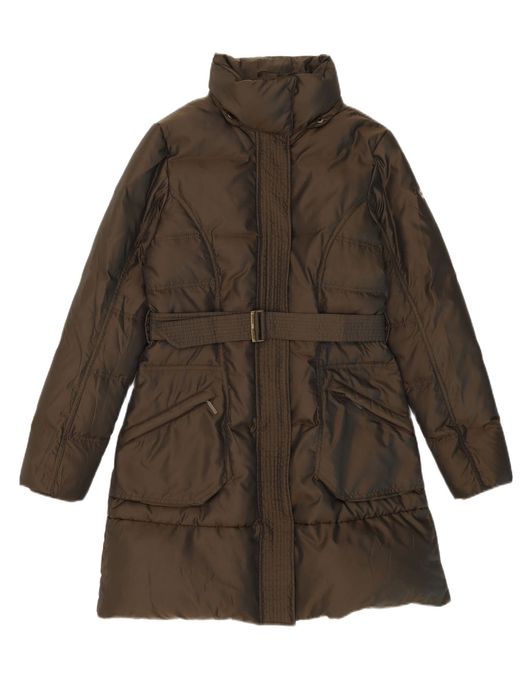 GAS Womens Padded Coat IT 44 Medium Khaki Polyester Vintage Gas and Second-Hand Gas from Messina Hembry 