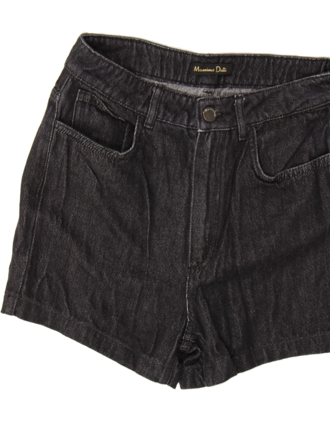 MASSIMO DUTTI Womens Denim Shorts EU 36 Small W28 Black Cotton Vintage Massimo Dutti and Second-Hand Massimo Dutti from Messina Hembry 