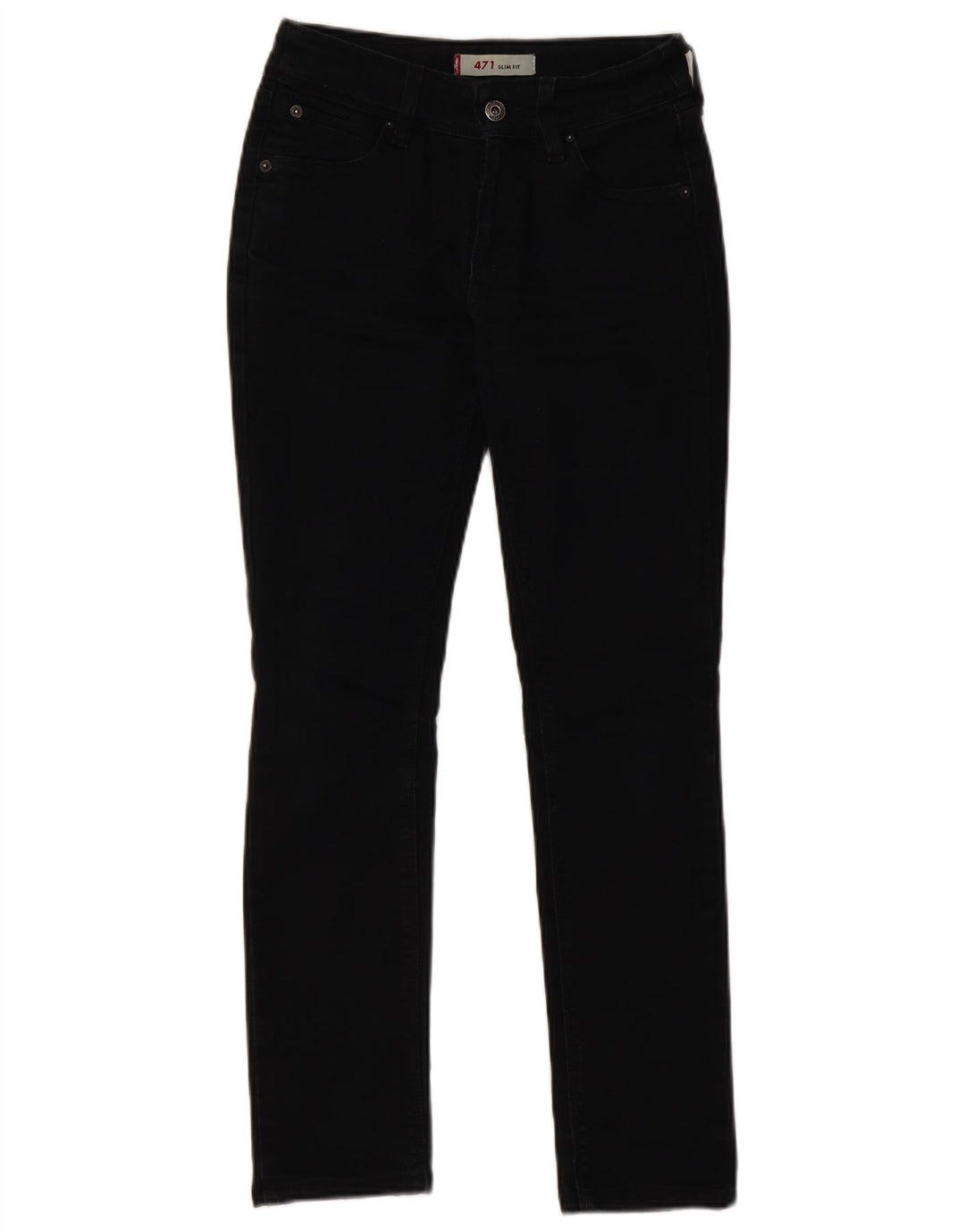 Женские джинсы Levi's 471 Slim W26 L28, черный хлопок