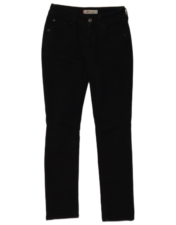 Женские джинсы Levi's 471 Slim W26 L28, черный хлопок