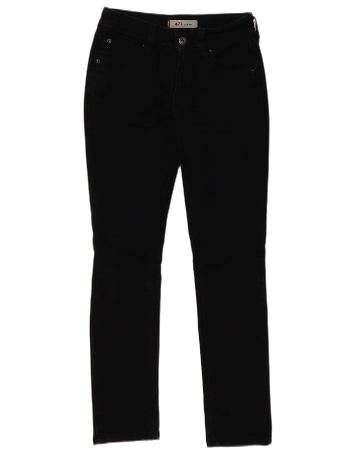 Женские джинсы Levi's 471 Slim W26 L28, черный хлопок