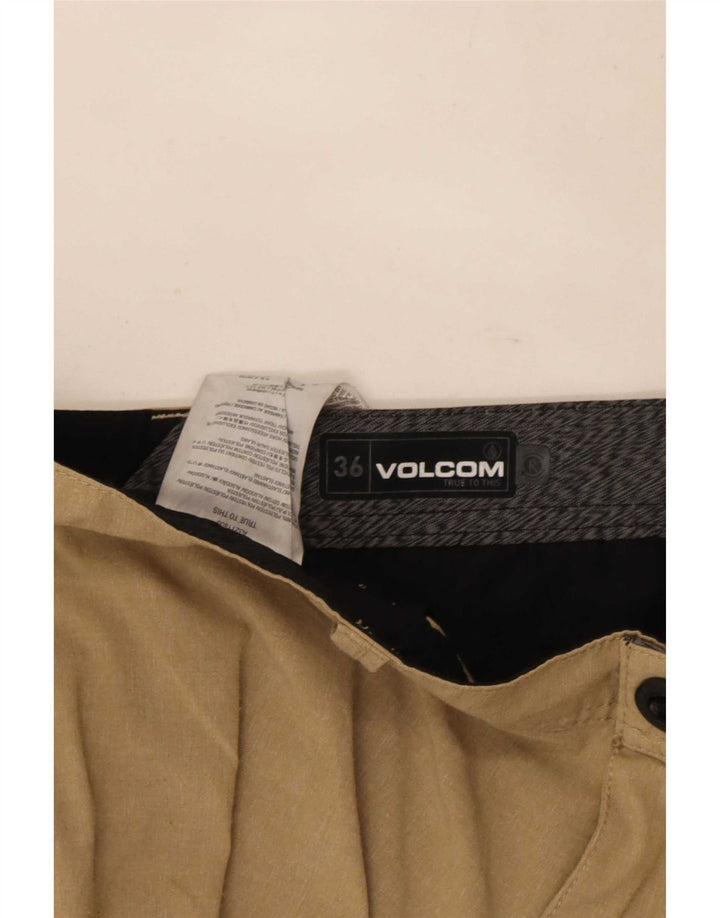 Мужские шорты чинос Volcom Thanaz W36, большие, бежевые, полиэстер