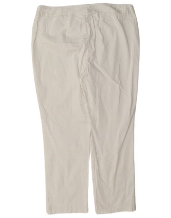 Женские прямые брюки чинос Marks & Spencer UK 16, большие W34 L27, белые