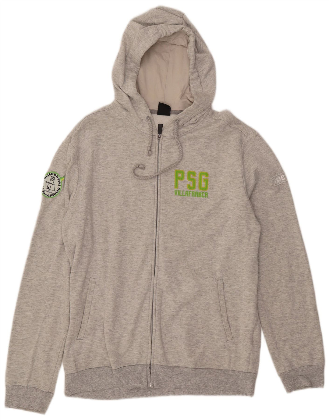 Женский свитер с капюшоном на молнии ERREA XL, серый хлопок