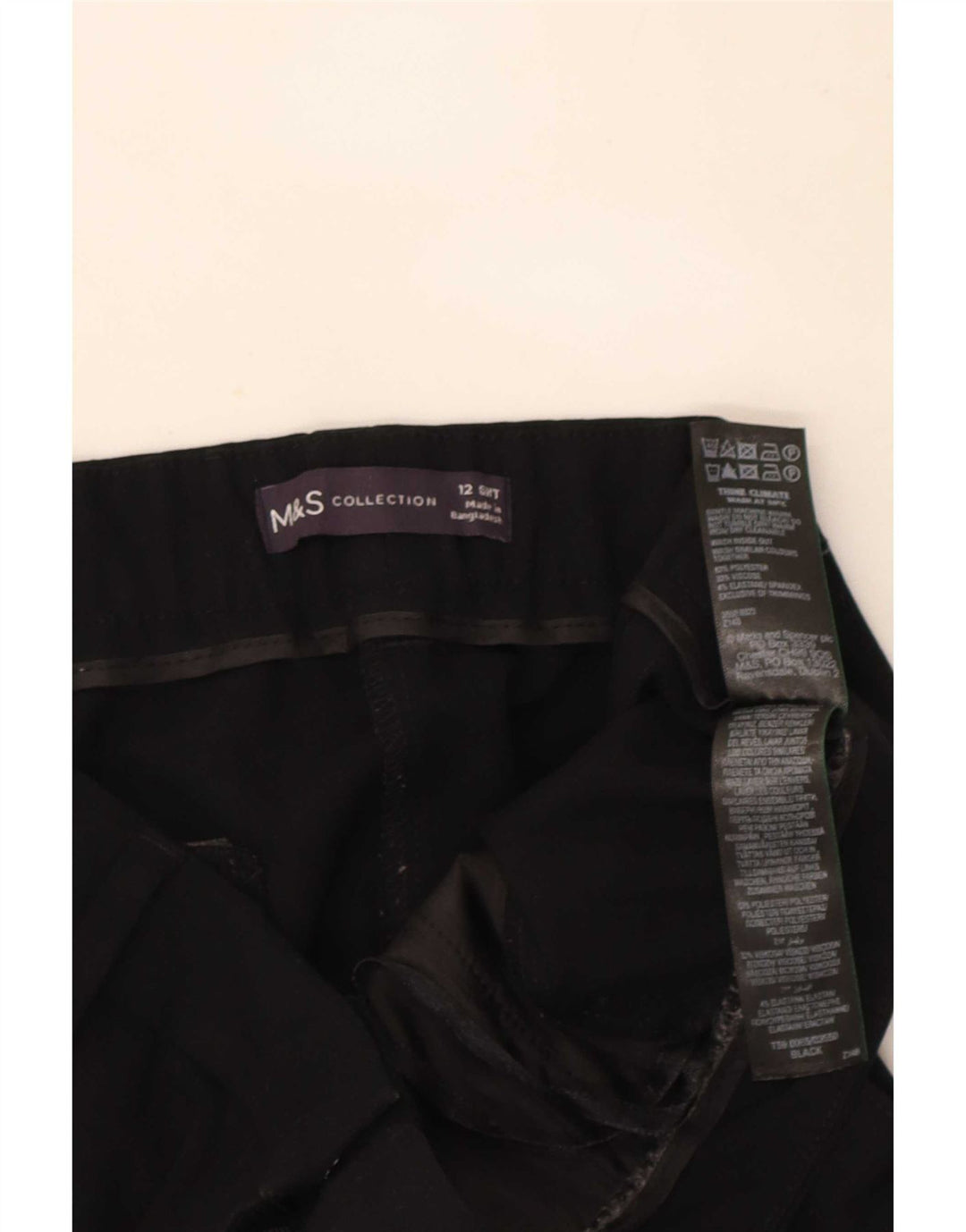 Женские укороченные брюки Marks & Spencer UK 12 Medium W30 L25 Черные