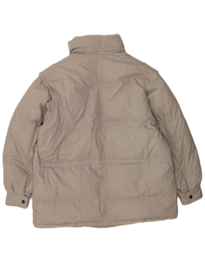 Винтажная мужская стеганая куртка UK 44 2XL, серый хлопок