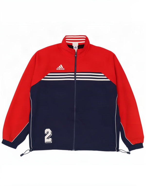 Мужская спортивная куртка свободного покроя Adidas, Великобритания, 44/46, большой красный цветной блок