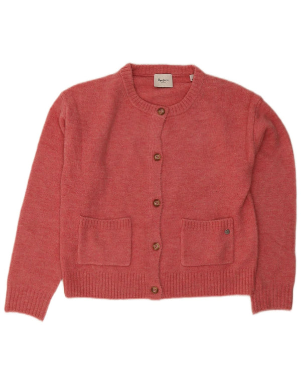 Женский укороченный кардиган PEPE Jeans UK 14 Средний Розовый