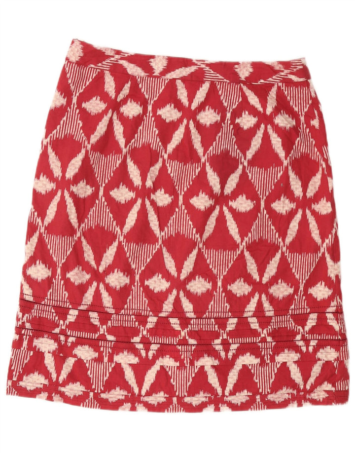 Женская мини-юбка White Stuff UK 14, большая W34, бордовый хлопок с цветочным принтом