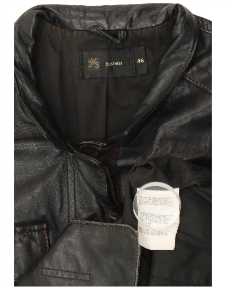 Куртка женская кожаная OVS IT 46 большая черная кожа