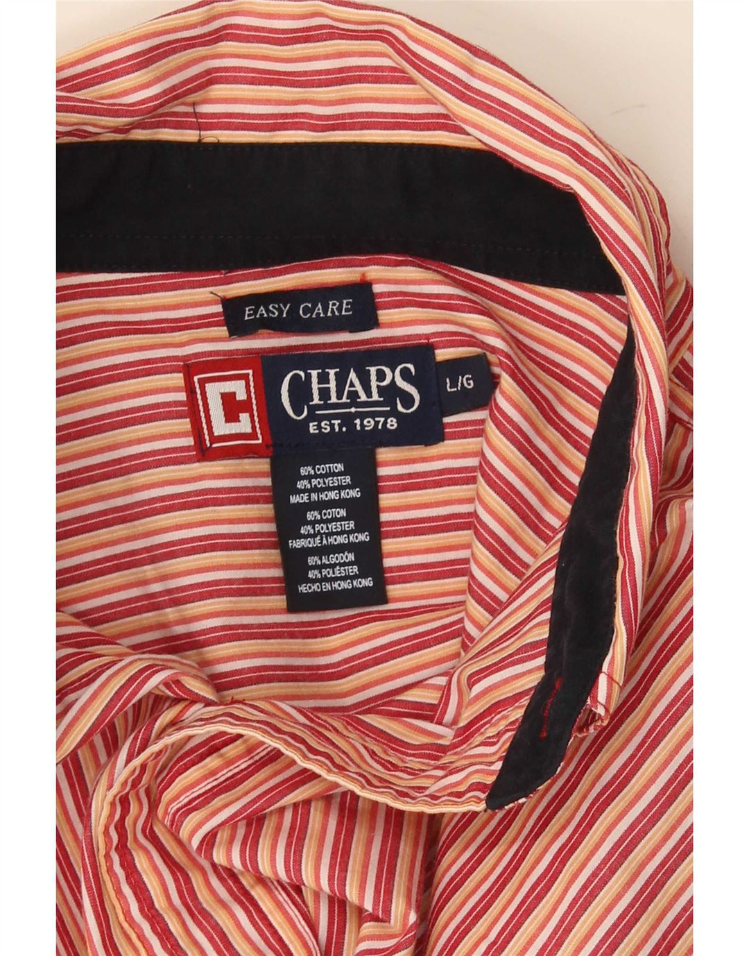 Мужская рубашка обычного кроя Chaps из хлопка в большую красную полоску
