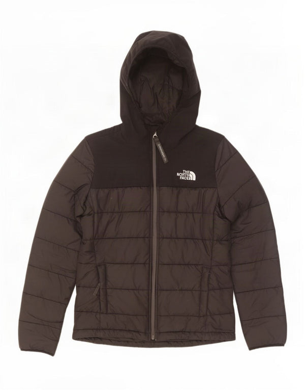 Женская стеганая куртка с капюшоном The North Face UK 10, маленький черный полиэстер