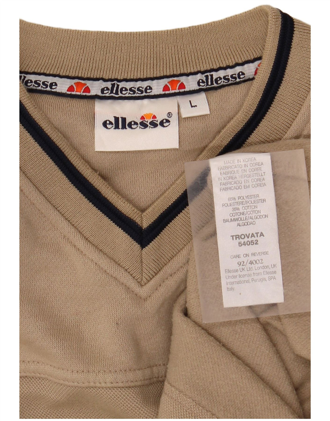 ELLESSE Мужской свитшот, джемпер, большой, бежевый, полиэстер