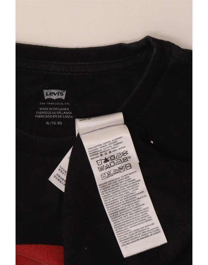 Мужская футболка с рисунком Levi's, верх XL, черный хлопок