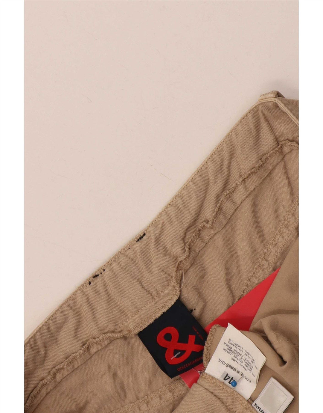 Dolce & Gabbana Женская прямая юбка IT 44 Medium W34 Бежевый хлопок
