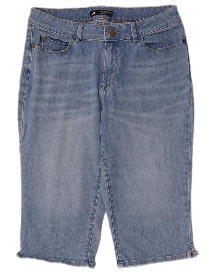 Женские джинсы-капри с пышными формами LEE Modern Series, размер США 12, большие размеры W30 L17, синий хлопок