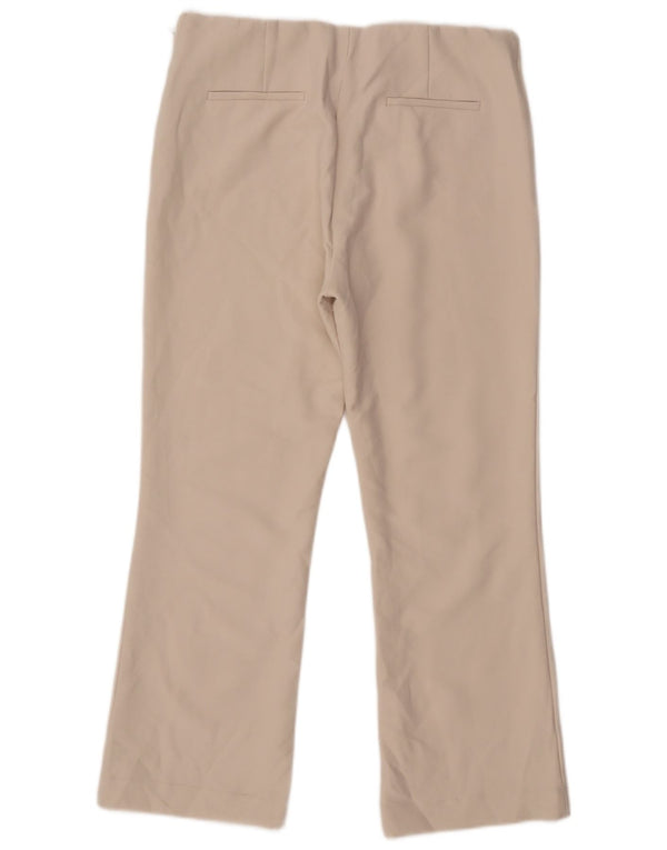 Zara Женские повседневные брюки с высокой талией Bootcut XL W38 L28 Бежевые