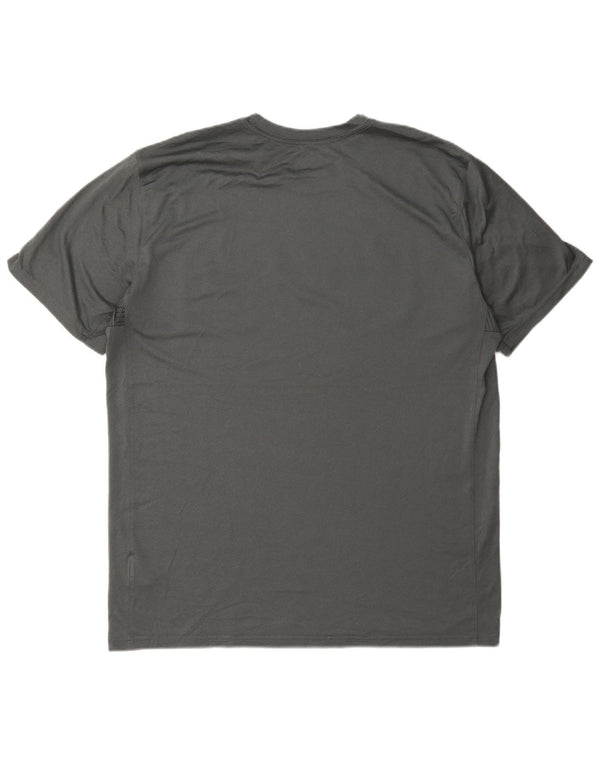 Мужская футболка Nike Dri Fit с графикой, топ XL, серый полиэстер