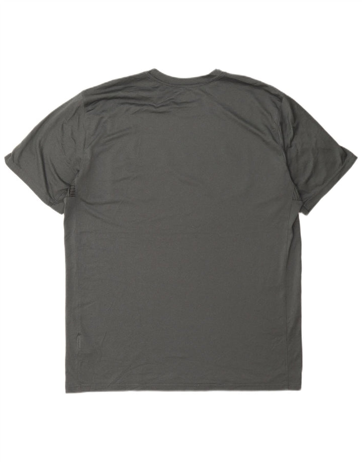 Мужская футболка Nike Dri Fit с графикой, топ XL, серый полиэстер