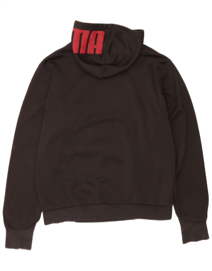 Мужской джемпер с капюшоном Puma, большой черный, полиэстер с цветными блоками