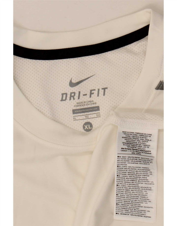 Мужская футболка Nike Dri Fit Top XL, белый полиэстер
