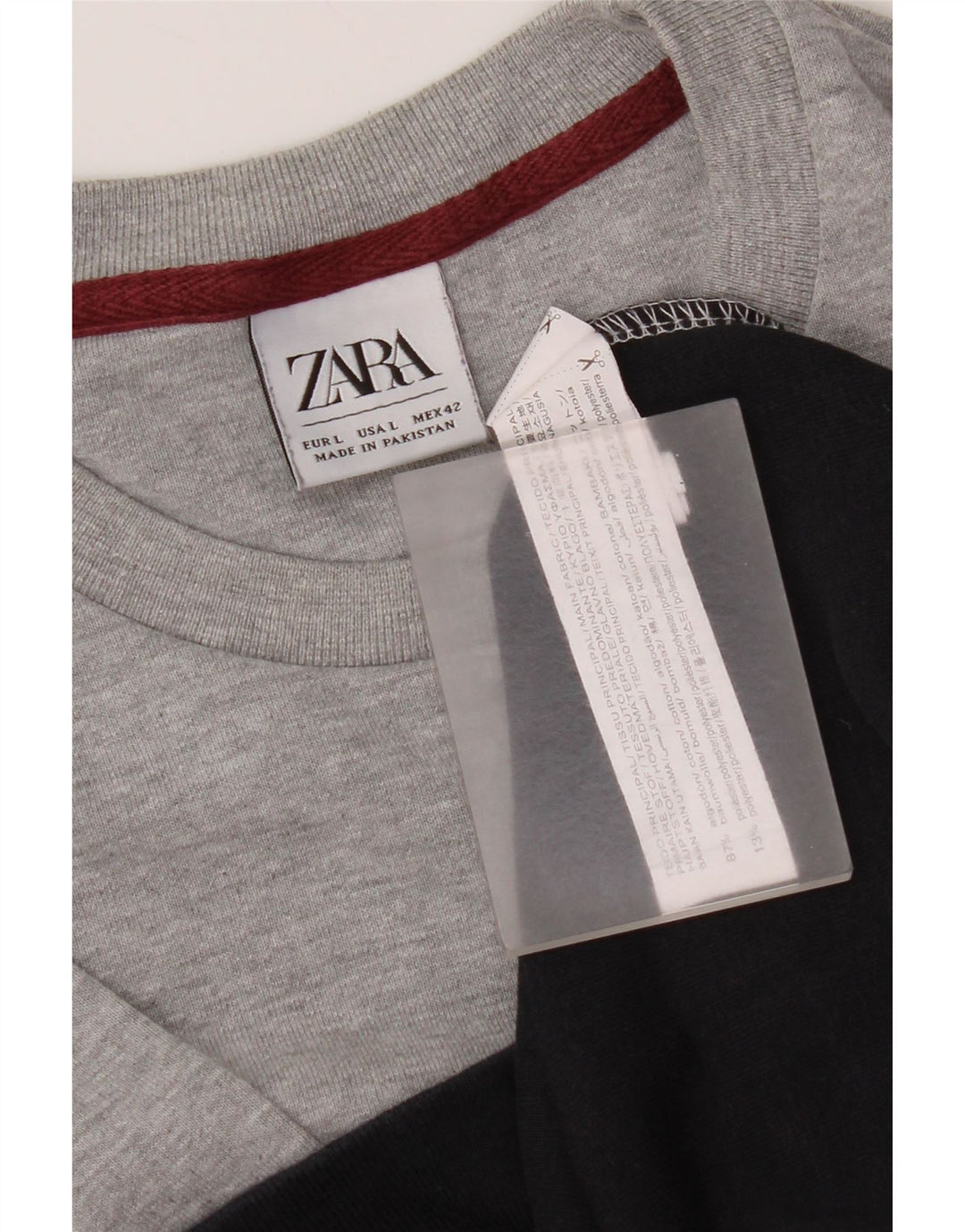 Мужской свитшот Zara, большой разноцветный хлопковый джемпер с цветными блоками
