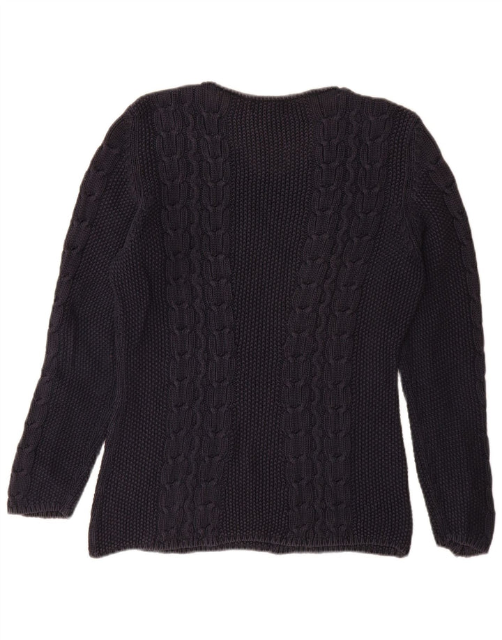 Женский свитер с вырезом «лодочка» SISLEY UK 14, средний темно-синий