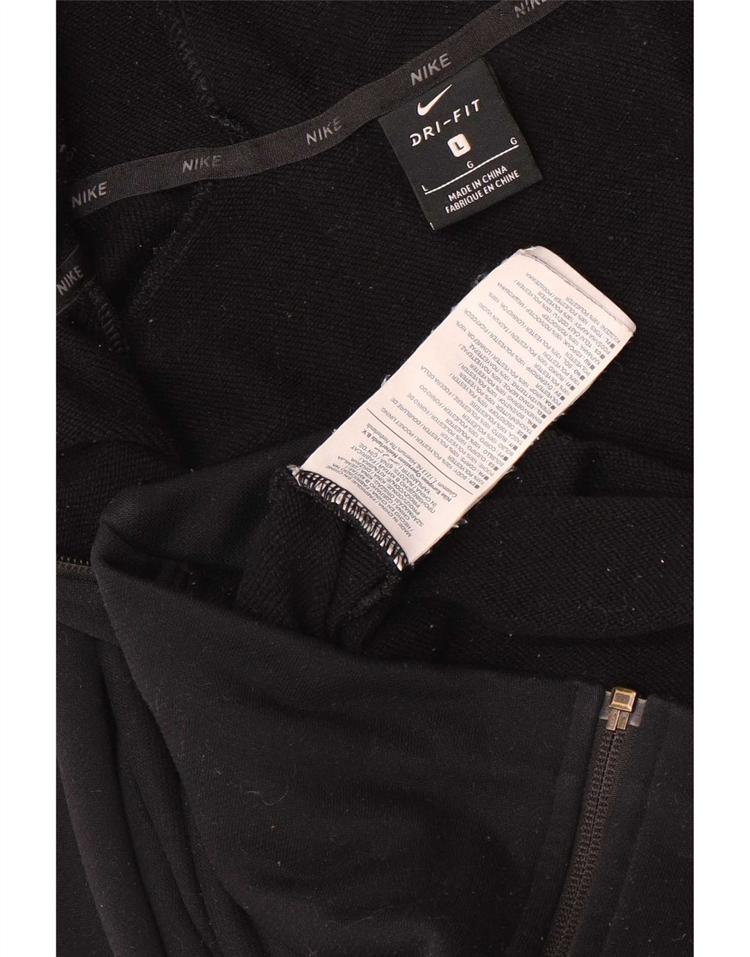 Мужской свитер с капюшоном и молнией с графическим рисунком Nike Dri Fit, большой черный полиэстер