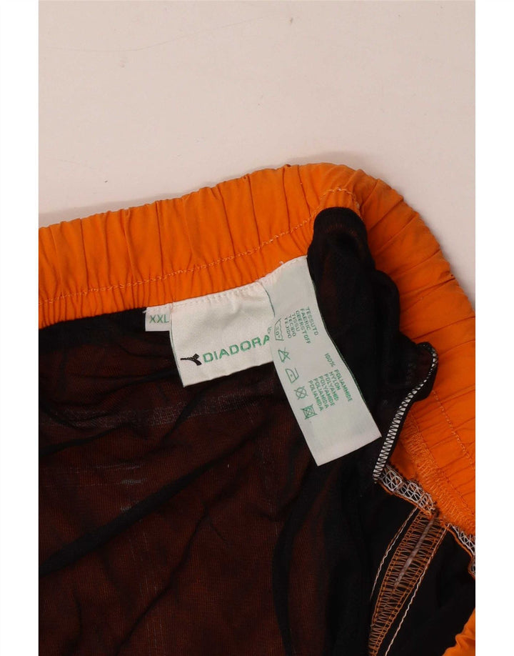 Мужские шорты для плавания Diadora Regular 2XL, оранжевые с цветными блоками, полиамид