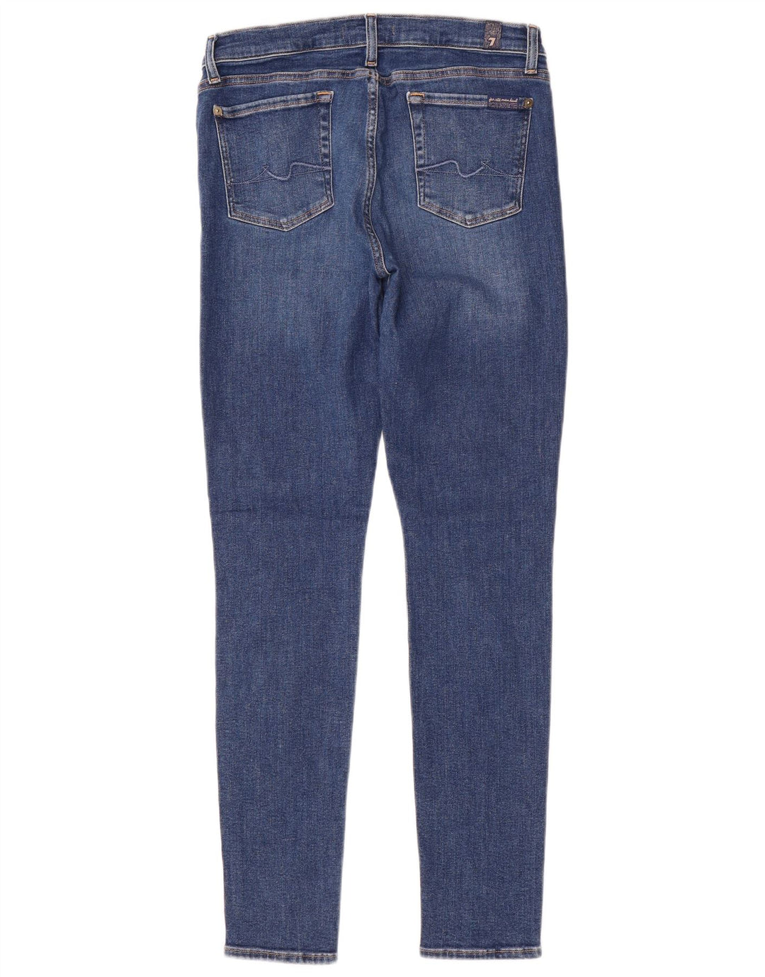 Женские джинсы скинни 7 For All Mankind W30 L30, синий полиэстер