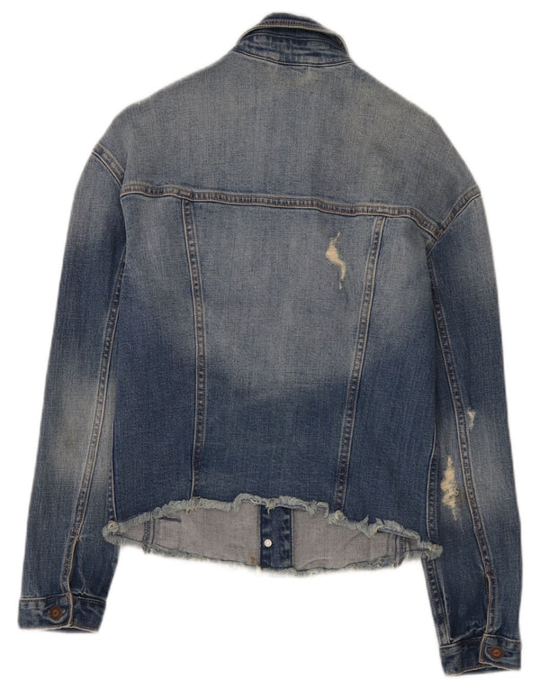 Женская джинсовая куртка Hollister UK 6 XS, синяя, хлопок
