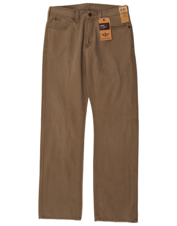 Мужские прямые повседневные брюки Dockers W32 L34, бежевый хлопок