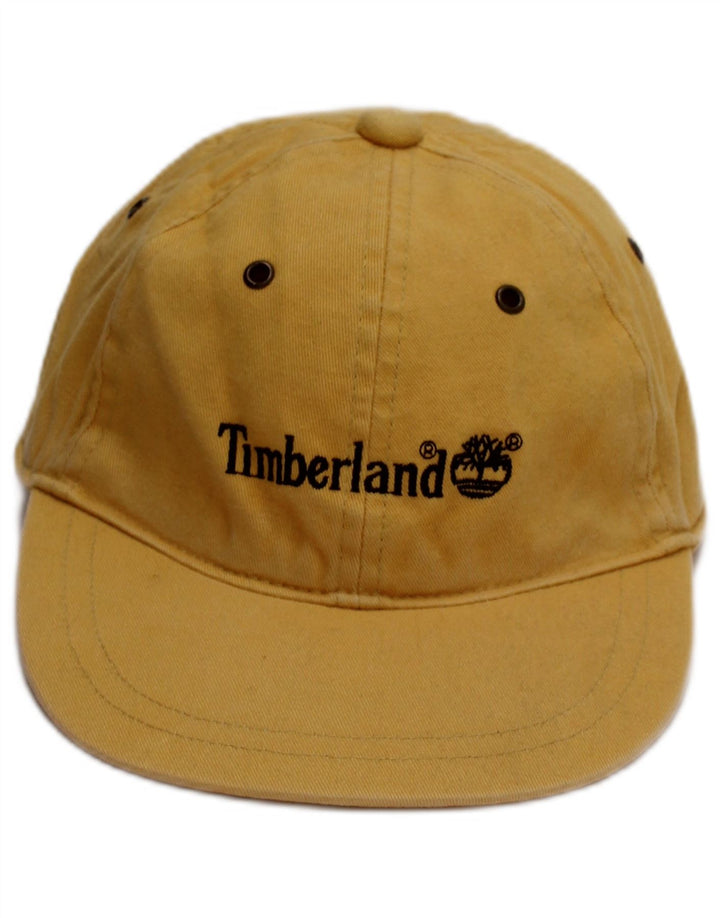 Бейсбольная кепка с рисунком Timberland для мальчиков 6-7 лет, желтая, хлопковая