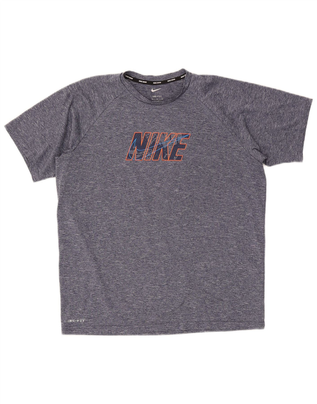 Мужская футболка с рисунком Nike Dri Fit, средний темно-синий, в крапинку