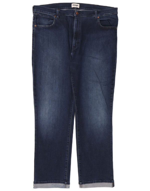 Мужские прямые джинсы Wrangler Texas W44 L32, темно-синий хлопок