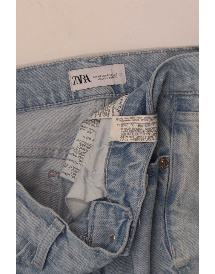 Женские прямые джинсы Zara EU 40 Medium W30 L30, синие, хлопок