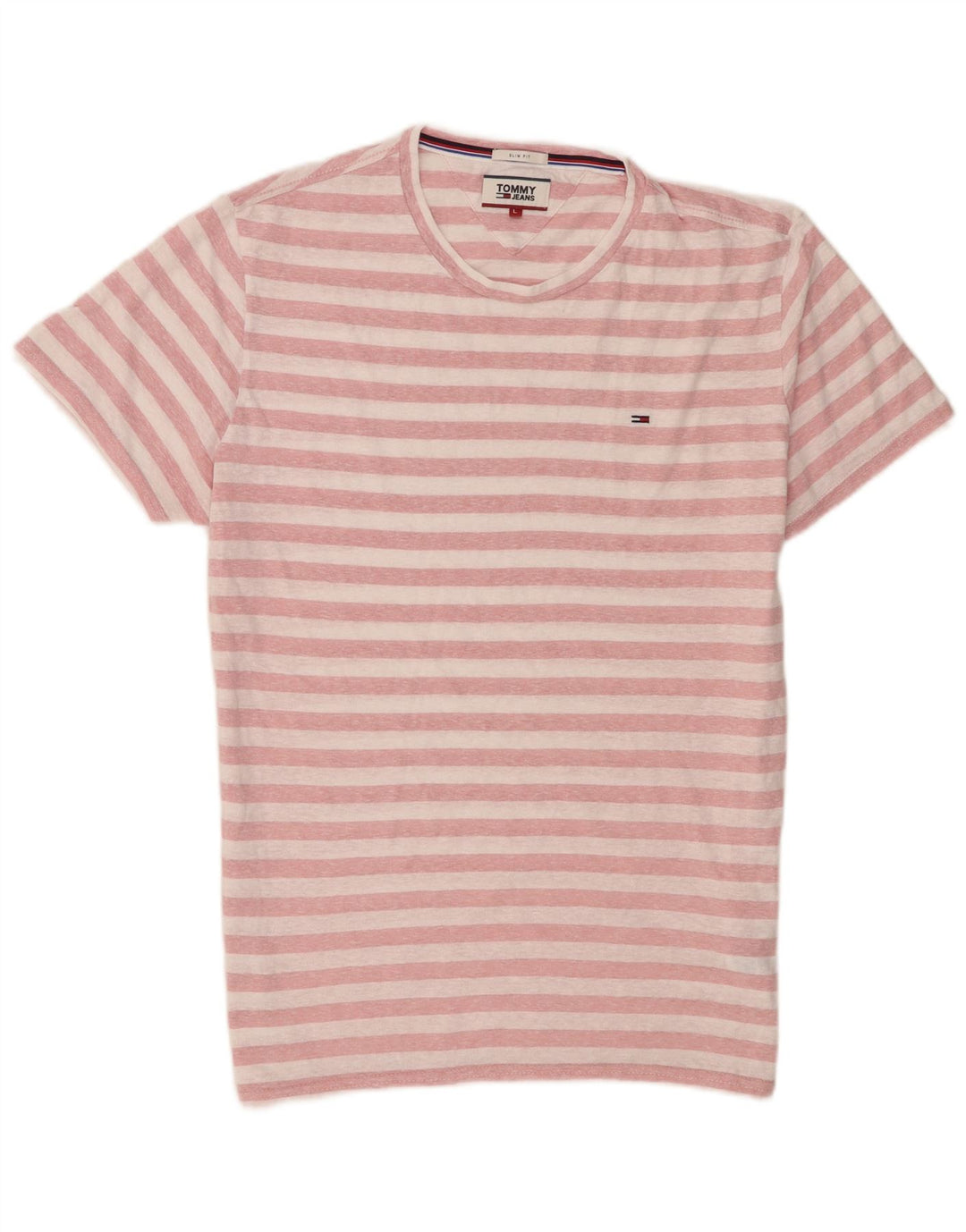 Мужская футболка Tommy Hilfiger из полиэстера в большую розовую полоску