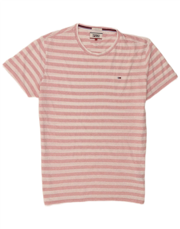 Мужская футболка Tommy Hilfiger из полиэстера в большую розовую полоску
