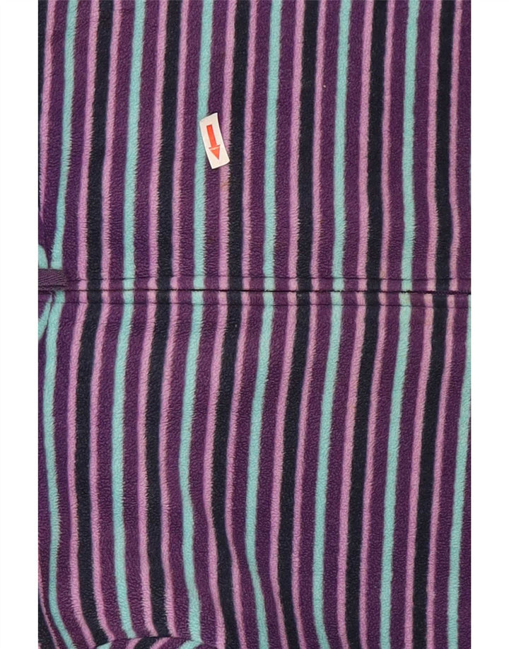 Женская флисовая куртка Marks & Spencer UK 22 2XL из полиэстера в фиолетовую полоску
