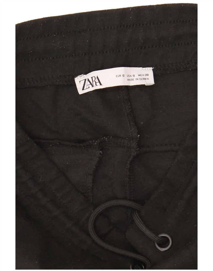 Мужские спортивные брюки Zara, джоггеры, маленькие черные, полиэстер