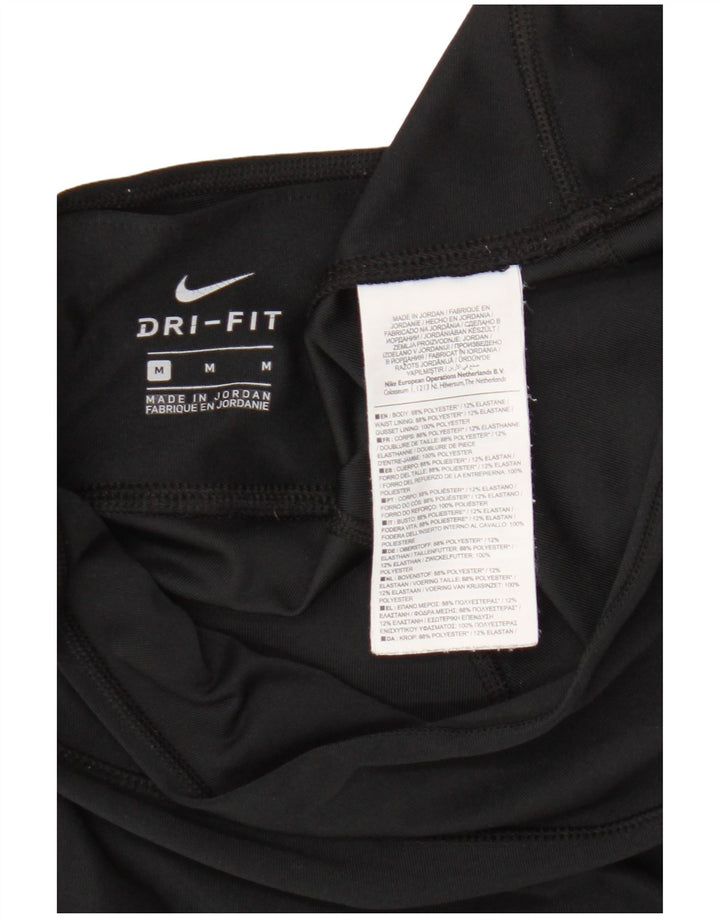 Женские леггинсы Nike Dri Fit UK 14, средний черный полиэстер